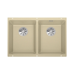 BLANCO SUBLINE 350/350-U Silgranit PuraDur Szampan, InFino