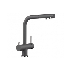 BLANCO FONTAS-S II Silgranit-Look szarość skały z wyciąganą wylewką