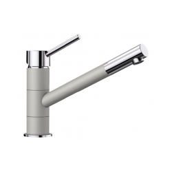 BLANCO KANO Silgranit-Look Perłowoszary/Chrom