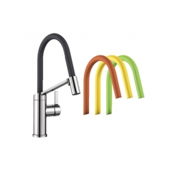 BLANCO VIU-S chromowana z gumowymi osłonami węża w kolorach Lava Gr. Kiwi, Orange i Lemon