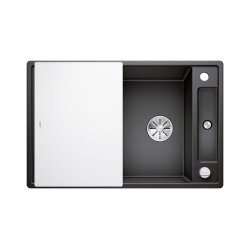 BLANCO AXIA III 45 S Silgranit antracyt odwracalny, korek auto., InFino, deska szkło białe