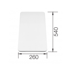 BLANCO Deska z tworzywa biała, 540x260, [DALAGO, CLASSIC 5S, 6S, 8S Silgranit]