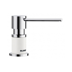 BLANCO LATO - dozownik Silgranit-Look biały/chrom