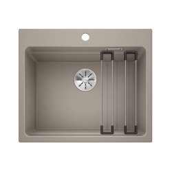 BLANCO ETAGON 6 Silgranit tartufo, InFino, szyny