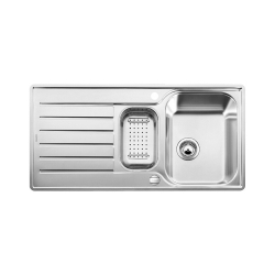 BLANCO LANTOS 6 S-IF Stal szczotkowana odwracalny, korek auto., odsączarka stalowa