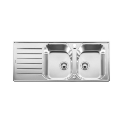 BLANCO LANTOS 8 S-IF Compact stal szczotkowana odwracalny, korek auto.