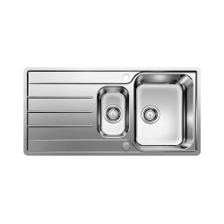 BLANCO LEMIS 6 S-IF stal szczotkowana, odwracalny, korek auto.