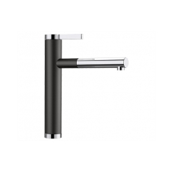 BLANCO LINEE-S Silgranit-Look czarny/chrom