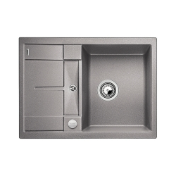 BLANCO METRA 45 S Compact Silgranit alumetalik odwracalny, korek auto.