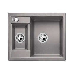 BLANCO METRA 6-F Silgranit PuraDur Alumetalik odwracalny, korek auto.