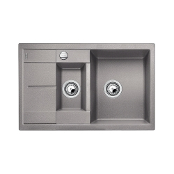 BLANCO METRA 6 S Compact Silgranit alumetalik odwracalny, korek auto.