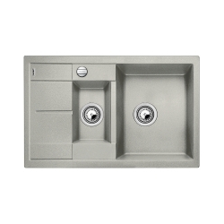 BLANCO METRA 6 S Compact Silgranit PuraDur Perłowoszary odwracalny, korek auto.