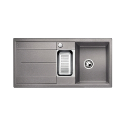 BLANCO METRA 6 S-F Silgranit alumetalik odwracalny, korek auto., odsączarka stalowa