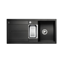 BLANCO METRA 6 S-F Silgranit antracyt odwracalny, korek auto., odsączarka stalowa