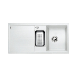 BLANCO METRA 6 S-F Silgranit biały odwracalny, korek auto., odsączarka stalowa