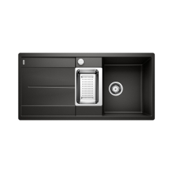 BLANCO METRA 6 S-F Silgranit czarny odwracalny, korek auto., odsączarka stalowa