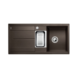 BLANCO METRA 6 S-F Silgranit kawowy odwracalny, korek auto., odsączarka stalowa