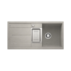 BLANCO METRA 6 S Silgranit PuraDur Beton odwracalny, korek auto., odsączarka stalowa