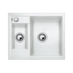 BLANCO METRA 6 Silgranit biały odwracalny, korek auto.