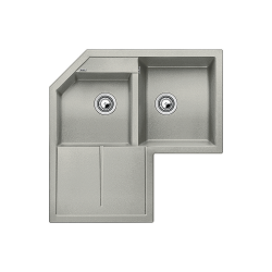 BLANCO METRA 9 E Silgranit PuraDur Perłowoszary narożny