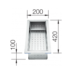 BLANCO Odsączarka stal nierdzewna, 420x200, [ZEROX, CLARON]