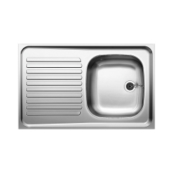 BLANCO R-ES 8x5 Stal matowa odwracalny, bez przelewu, nakładany (1 1/2)