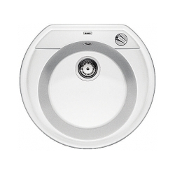 BLANCO RONDOVAL 45 Silgranit PuraDur Biały, korek auto.