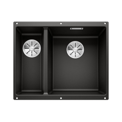 BLANCO SUBLINE 340/160-U Silgranit czarny, prawa, InFino