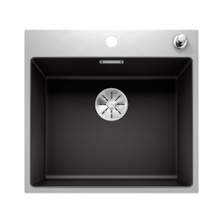 BLANCO SUBLINE 500-IF/A SteelFrame Silgranit czarny, korek auto., InFino