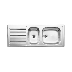 BLANCO TOP EZS 11x4 stal matowa odwracalny, bez przelewu (1 1/2)