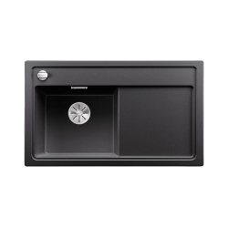 BLANCO ZENAR 45 S-F Silgranit PuraDur Antracyt lewa, korek auto., InFino, deska szkło czarne