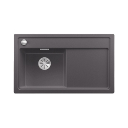 BLANCO ZENAR 45 S Silgranit PuraDur Szarość skały lewa, korek auto., InFino, deska szkło czarne
