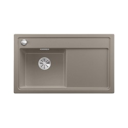 BLANCO ZENAR 45 S Silgranit PuraDur Tartufo lewa, korek auto., InFino, deska szkło czarne