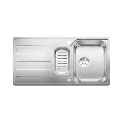 BLANCO CLASSIMO 6 S-IF stal polerowana odwracalny, korek auto., PushControl, InFino, odsączarka stalowa