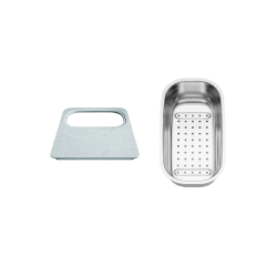 BLANCO Zestaw akcesoriów, [DANA] (deska z tworzywa 218796 + odsączarka stalowa 208195)