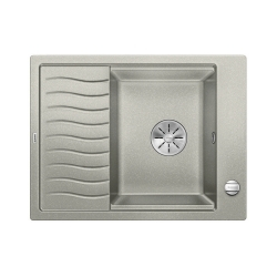 BLANCO ELON 45 S Silgranit PuraDur Perłowoszary odwracalny, korek auto., InFino, kratka ociekowa