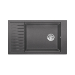 BLANCO ELON XL 8 S Silgranit szarość skały odwracalny, InFino, kratka ociekowa