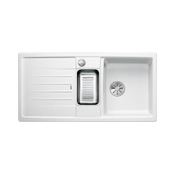 BLANCO LEXA 6 S Silgranit biały odwracalny, korek auto., InFino, odsączarka stalowa
