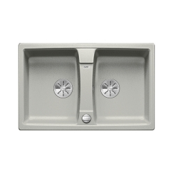 BLANCO LEXA 8 Silgranit PuraDur Perłowoszary odwracalny, korek auto., InFino