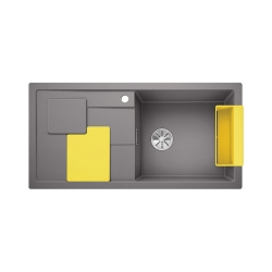 BLANCO SITY XL 6 S Silgranit PuraDur Alumetalik prawa, InFino, z akcesoriami lemon