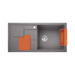 BLANCO SITY XL 6 S Silgranit PuraDur Alumetalik prawa, InFino, z akcesoriami orange