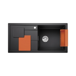 BLANCO SITY XL 6 S Silgranit PuraDur Antracyt prawa, InFino, z akcesoriami orange