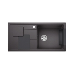 BLANCO SITY XL 6 S Silgranit PuraDur Szarość skały prawa, InFino, z akcesoriami lava grey