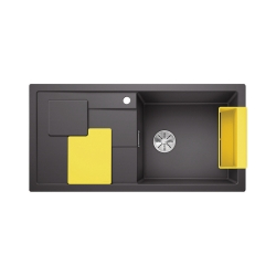 BLANCO SITY XL 6 S Silgranit PuraDur Szarość skały prawa, InFino, z akcesoriami lemon