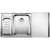 BLANCO AXIS III 6 S-IF stal polerowana lewa, korek auto., InFino, deska szkło białe, odsączarka stalowa