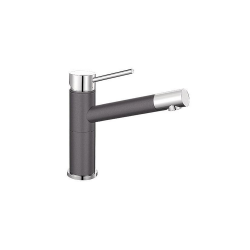 BLANCO ALTA Compact Silgranit-Look szarość skały/chrom