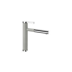 BLANCO LINEE-S Silgranit-Look Perłowoszary/Chrom