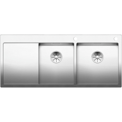 BLANCO CLARON 8 S-IF Stal polerowana prawa, korek auto., InFino, PushControl