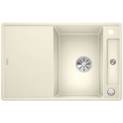 BLANCO AXIA III 45 S-F Silgranit PuraDur Jaśmin odwracalny, korek auto., InFino, deska szkło białe