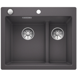 BLANCO PLEON 6 Split Silgranit szarość skały lewa, korek auto., InFino